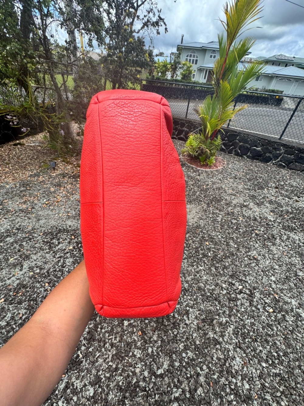 Coach Edie 31 Pebbled Leather Shoulder Bag Red Hobo Gold Hardware - Picture 12 of 16